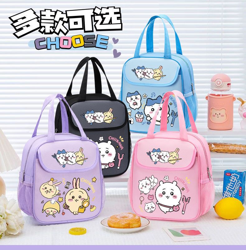 Tote Bag Sublimation - Chiikawas Insulated Lunch Bag Large Capacity