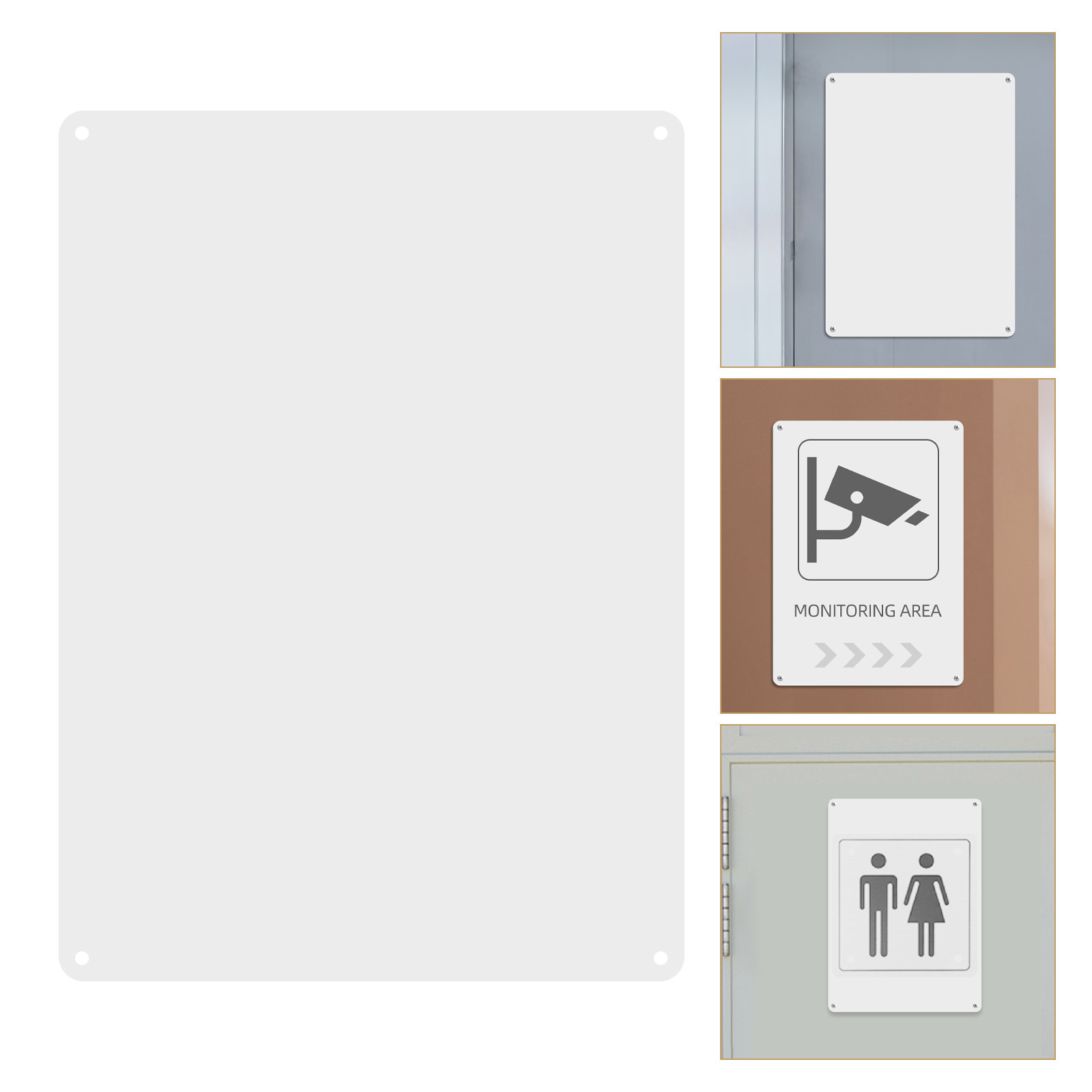 Yard Sign Blank - 2Pcs Blank Aluminum Signs White Metal