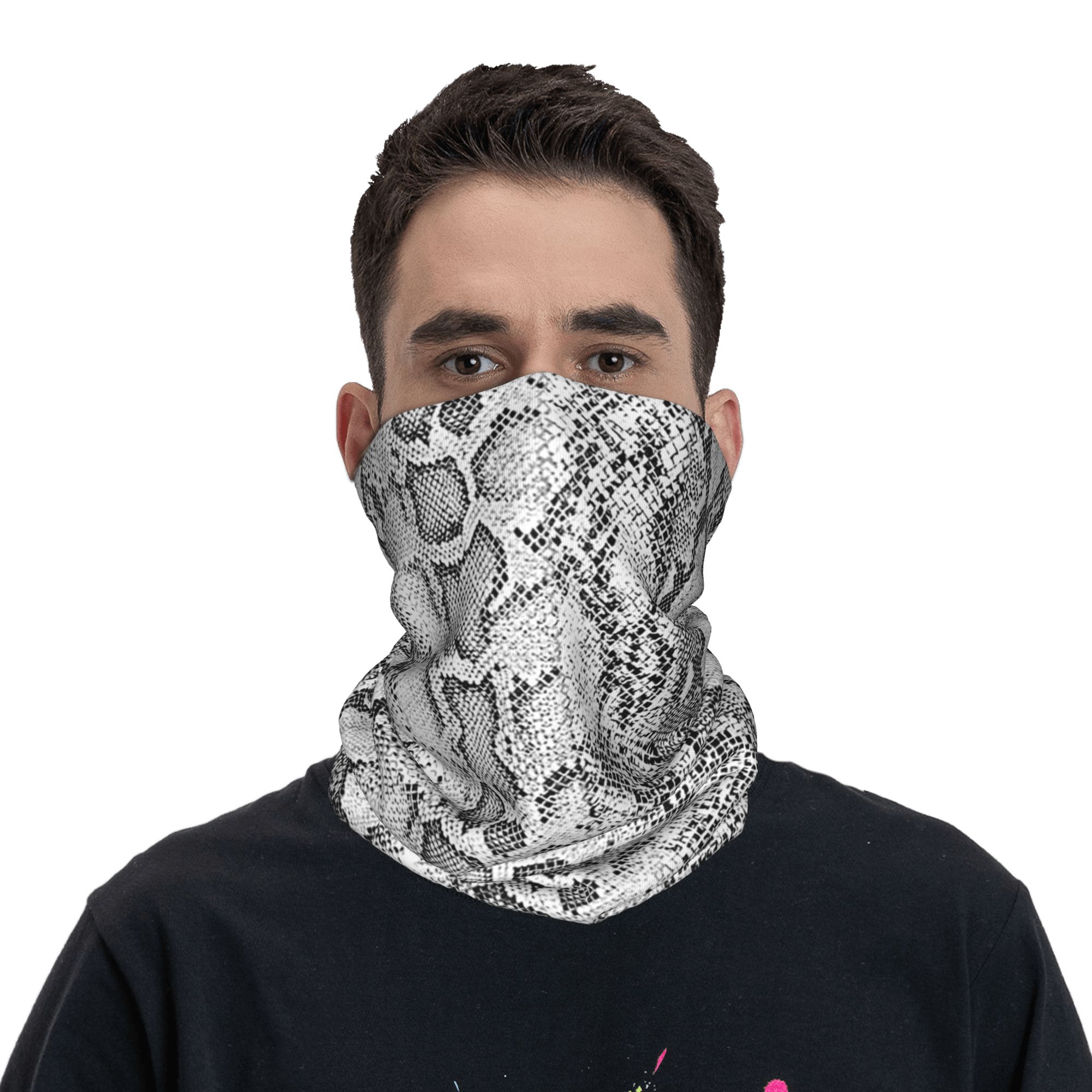 Off White Grey Snake Skin Patt - Bandana Blank White recension och pris