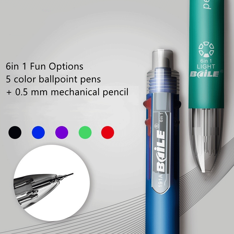 6 in 1 MultiColor Pen Ballpoin - Staedtler Pencil Lumocolor recension och pris