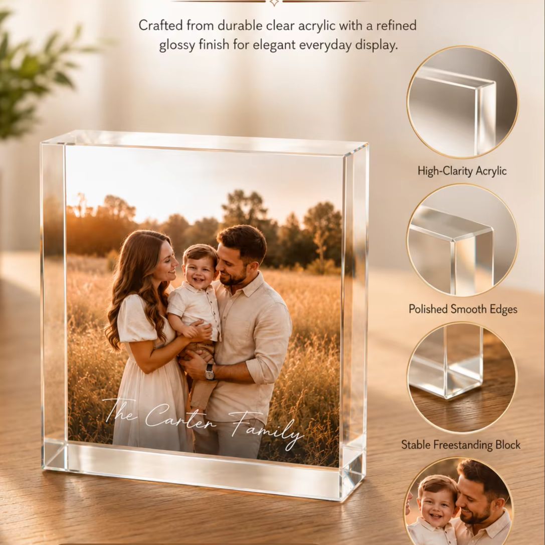 Personalized Family Acrylic Ph - Photo Acrylic Block recension och pris