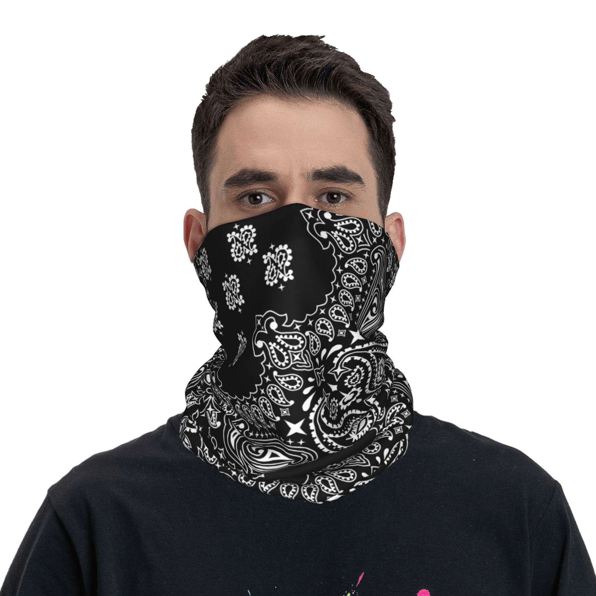 Custom Black And White Paisley - Bandana Blank White recension och pris